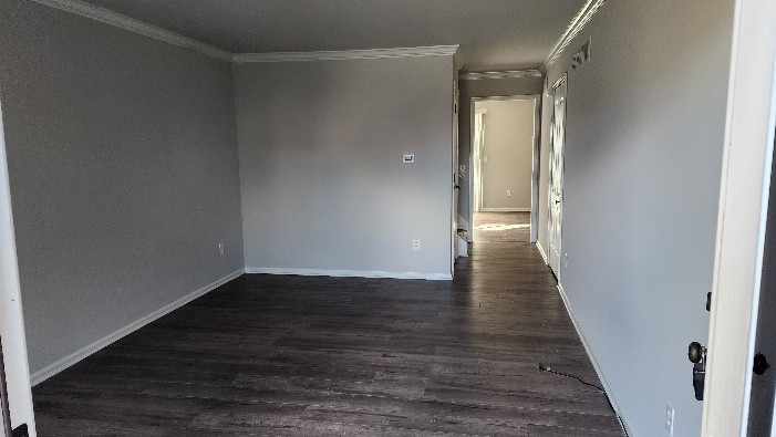 Bright living room with luxury vinyl flooring
