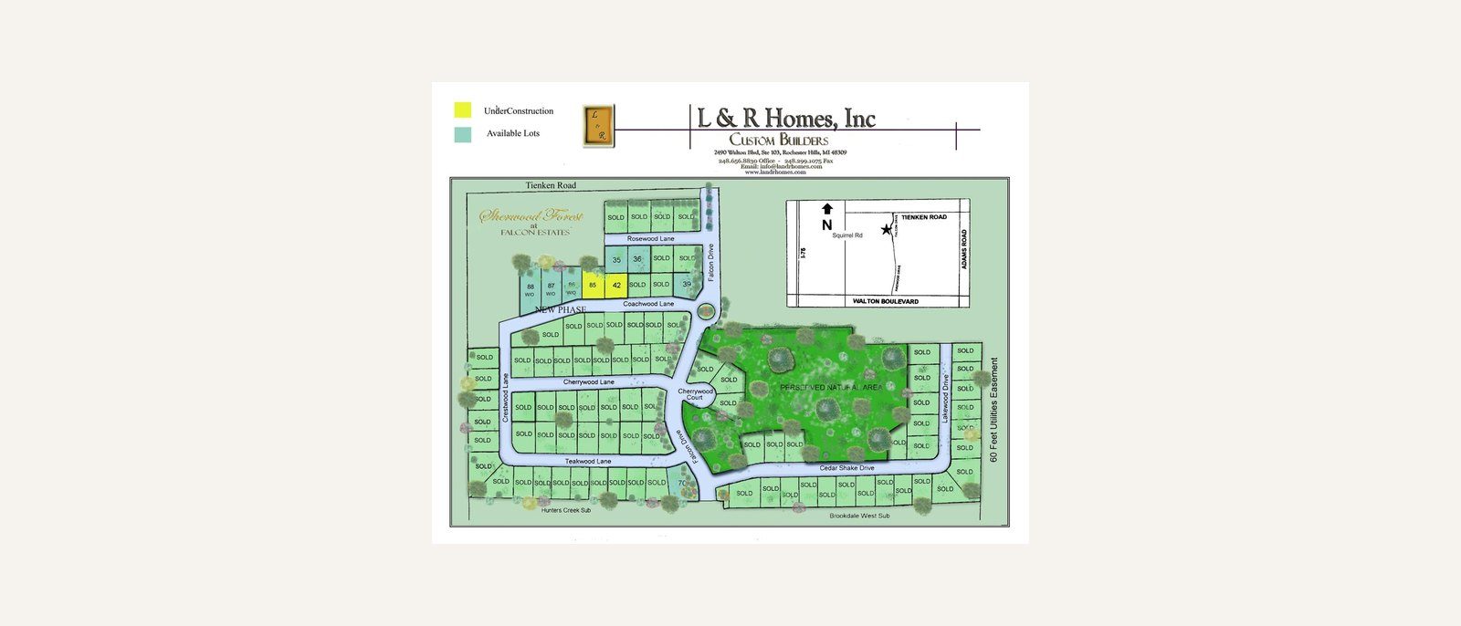 Falcon Estates site plan