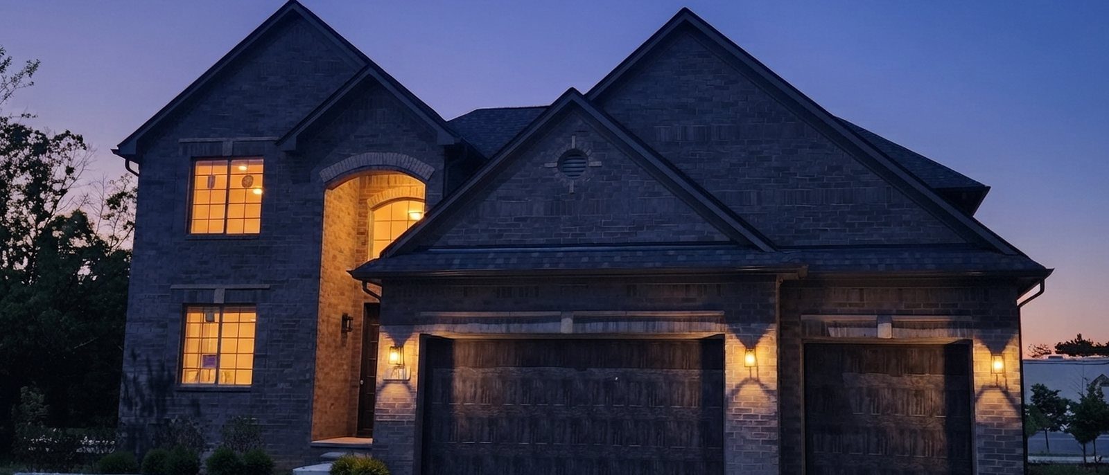 Heritage home at twilight in Pine Woods